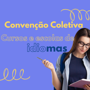 Instagram post curso de inglês moderno azul